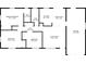 Floor plan illustrating layout of bedrooms, bathrooms, kitchen, living room, garage, and dining area for easy visualization at 2048 64Th S Ave, St Petersburg, FL 33712