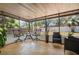 Enclosed sunroom with ample seating, views of the backyard, and a bright, airy atmosphere perfect for relaxing at 2048 64Th S Ave, St Petersburg, FL 33712
