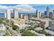 Picturesque aerial view displaying the community near the skyline with beautiful water views at 301 2Nd N St # 15, St Petersburg, FL 33701