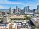 Panoramic aerial view capturing the community's location near downtown with striking skyline and water views at 301 2Nd N St # 15, St Petersburg, FL 33701