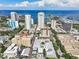 Beautiful aerial view showcasing the building's prime location with stunning water views and nearby city skyline at 301 2Nd N St # 15, St Petersburg, FL 33701
