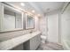 Updated bathroom with granite counters, modern fixtures, and a tile floor at 3305 Blythe Ave, Spring Hill, FL 34609