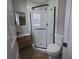 Modern bathroom with glass shower and vanity at 4434 Bass St, Tampa, FL 33617