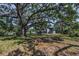 Expansive backyard shaded by mature trees, offering plenty of space for activities at 6521 Oelsner St, New Port Richey, FL 34652
