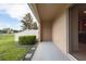 Open patio with stepping stones and views of the backyard at 11903 Greengate Dr, Hudson, FL 34669