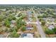 Elevated perspective of a house with a screened-in pool in a mature planned community at 12279 Elmore Dr, Spring Hill, FL 34609