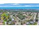 Stunning aerial view showcasing the neighborhood's coastal proximity and serene environment at 14204 Yacht Club Blvd, Seminole, FL 33776