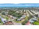 Panoramic aerial view of the neighborhood, showcasing proximity to the water at 14204 Yacht Club Blvd, Seminole, FL 33776