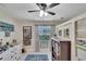 Bedroom with a unique loft bed setup and plenty of play space at 1607 Melodie Dr, Brandon, FL 33510