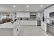 Bright kitchen features white cabinetry, modern appliances, and a center island at 1607 Melodie Dr, Brandon, FL 33510
