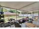 View of covered patio with seating area and backyard access, perfect for outdoor relaxing at 1607 Melodie Dr, Brandon, FL 33510