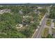 Aerial view of a home with mature landscaping, located near the city at 2724 W Henry Ave, Tampa, FL 33614
