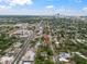 Aerial shot shows a home in a neighborhood close to downtown, marked with a red arrow for easy location at 2859 Dartmouth N Ave, St Petersburg, FL 33713