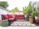 Outdoor patio area with stylish seating, plants, and hardscape at 2859 Dartmouth N Ave, St Petersburg, FL 33713