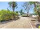 Wide driveway leading to a well-maintained home surrounded by lush, tropical landscaping at 31 Dolphin Dr, Treasure Island, FL 33706