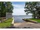 Community boat ramp with private property signage offering lake access for boating and recreation at 3716 Janus Way, Palm Harbor, FL 34685