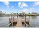 Waterfront dock overlooking deep water with views of the neighborhood at 4274 Deleon Dr, Hernando Beach, FL 34607
