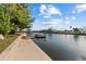 Waterfront views with a canal and docks to enjoy the outdoors at 4274 Deleon Dr, Hernando Beach, FL 34607