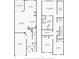 Two story floorplan featuring open-concept living, dining, kitchen, primary suite, and three bedrooms at 4528 Amberly Oaks Ct, Tampa, FL 33614