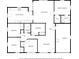 Detailed floor plan showcasing eat-in kitchen, bedrooms, living room, and garage layout at 4624 83Rd Terrace N, Pinellas Park, FL 33781