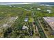 Aerial view of property highlighting the home, pond, and lush greenery at 4858 Troydale Rd, Tampa, FL 33615