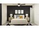 Stylish bedroom with a comfortable bed, modern lighting, and chic decor creating a relaxing retreat at 10319 Gentle Rain Dr, Land O Lakes, FL 34638