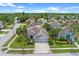 Aerial view of a well-maintained home with lush landscaping and a spacious driveway at 10502 Brentford Dr, Tampa, FL 33626