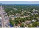 Aerial view showing the property and the city skyline in the background at 106 W Louisiana Ave, Tampa, FL 33603