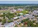 A serene aerial view of a property nestled in a tree-lined neighborhood, near schools, retail and community features at 106 W Louisiana Ave, Tampa, FL 33603