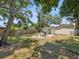 Large backyard featuring fire pit and seating area at 106 W Louisiana Ave, Tampa, FL 33603