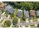 Aerial view showcasing the home's backyard at 13038 Royal George Ave, Odessa, FL 33556