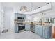 Charming kitchen with stainless steel appliances, granite countertops, and decorative backsplash at 13038 Royal George Ave, Odessa, FL 33556