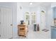 Bright breakfast nook with a movable island and lots of storage space at 13038 Royal George Ave, Odessa, FL 33556