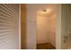 Walk-in closet features shelving for clothes and storage solutions at 13218 Parkhurst Ct, Riverview, FL 33569