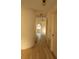 Hallway with natural light, plank flooring, and neutral walls leading to other living spaces at 13218 Parkhurst Ct, Riverview, FL 33569