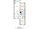 Detailed floor plan showcasing the layout of a 980 sq ft home including a primary bedroom and screened porch at 1390 Oak Hill Dr # 206, Dunedin, FL 34698