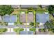 Aerial view showcasing home in a residential community with mature landscaping at 1416 Leland Dr # 49, Sun City Center, FL 33573