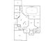 Detailed floor plan showcasing the layout of the home, including bedrooms, living spaces, and a three-car garage at 16804 Windsor Park Dr, Lutz, FL 33549
