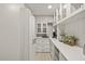 Bright pantry with white cabinets, ample storage, and modern fixtures at 2886 Green Meadow Ct, Clearwater, FL 33761
