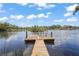 The private dock offers tranquil waterfront views and a serene place to relax by the water at 5761 Colonial Dr, New Port Richey, FL 34653