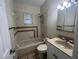 Bathroom with shower and bathtub, tile flooring, and a vanity sink with ample storage at 5843 114Th N Ter, Pinellas Park, FL 33782