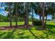 Expansive backyard showcasing well-maintained lawn and mature trees, offering a peaceful and private outdoor retreat at 9500 Green Needle Dr, New Port Richey, FL 34655