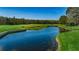 Scenic view of the golf course with a serene pond and lush greenery at 9500 Green Needle Dr, New Port Richey, FL 34655
