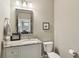 Half bath with granite countertop and modern fixtures at 1014 7Th Street N, St Petersburg, FL 33701