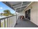 This lovely balcony features views of the water and a seating area at 12360 Capri N Cir # 106, Treasure Island, FL 33706