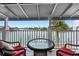 This lovely balcony features views of the water at 12360 Capri N Cir # 106, Treasure Island, FL 33706