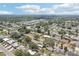 Scenic aerial view showcasing the neighborhood's layout and its convenient access to shopping at 1450 Seabreeze St, Clearwater, FL 33756