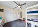 Bedroom with bunkbeds, carpet flooring, and closet at 1450 Seabreeze St, Clearwater, FL 33756