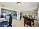 Spacious dining room is open to the kitchen and living room at 1450 Seabreeze St, Clearwater, FL 33756