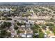 Scenic aerial view of a neighborhood, homes, and canals with lush greenery and waterfront access at 1489 77Th N Ave, St Petersburg, FL 33702
